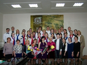 Performance with the choir of the Chuvash State Pedagogical University. I. Ya. Yakovlev in Cheboksary (Russia)