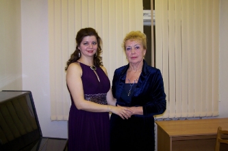 1. With accompanist G. Orlova after the concert (november 2012 г.)